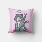 Party On Disco Ball Cat Cartoon Fun Art クッション (正面)