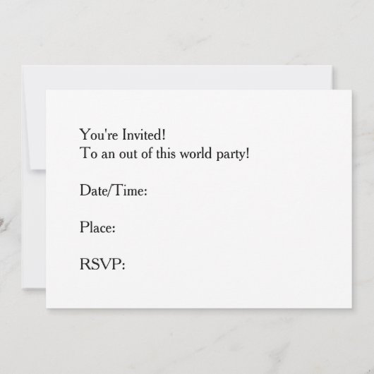 Party On Invitation 招待状 (裏面)