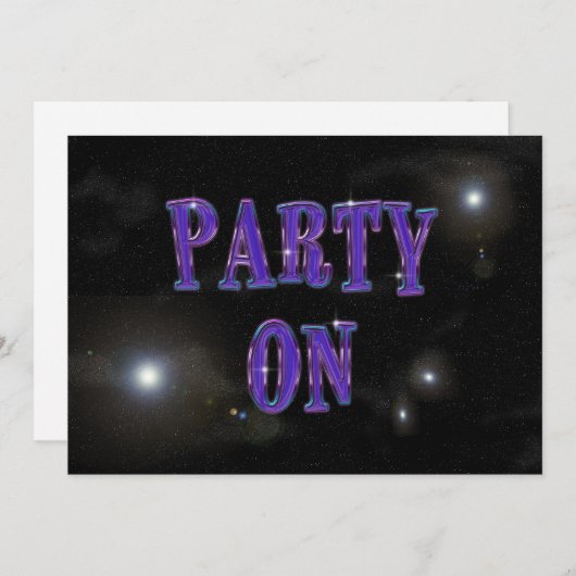 Party On Invitation 招待状 (正面/裏面)