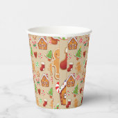 Party Paper Cups Christmas Gingerbread Print 紙コップ (右)