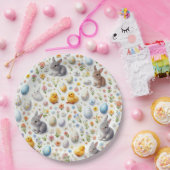 Party Paper Plates – Bunnies, Eggs, Chicks ペーパープレート (パーティー)