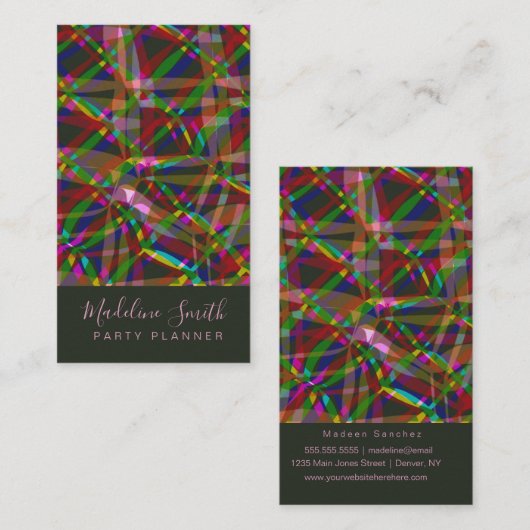 Party Planner Streamers 名刺 (正面/裏面)