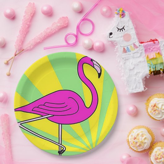 Party Plates Flamingo ペーパープレート (パーティー)