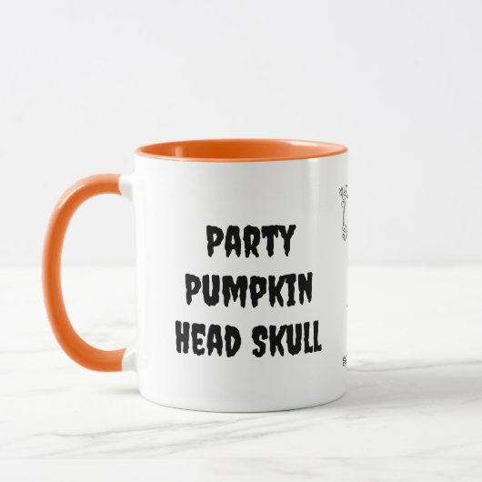Party Pumpkin Head Skull マグカップ (左)