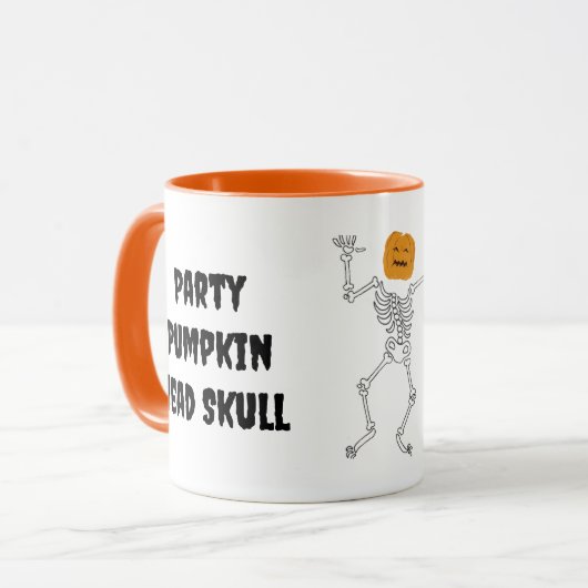 Party Pumpkin Head Skull マグカップ (正面左)