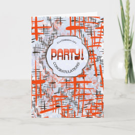 Party! Retro Modern Congratulations Card カード