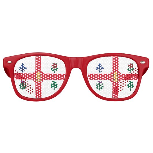 Party Shades Sunglasses with flag of Montreal レトロサングラス (正面)