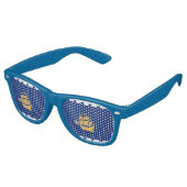 Party Shades Sunglasses with flag of Quebec City レトロサングラス (アングル)