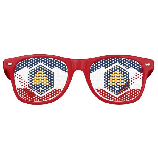 Party Shades Sunglasses with flag of Utah, USA レトロサングラス (正面)