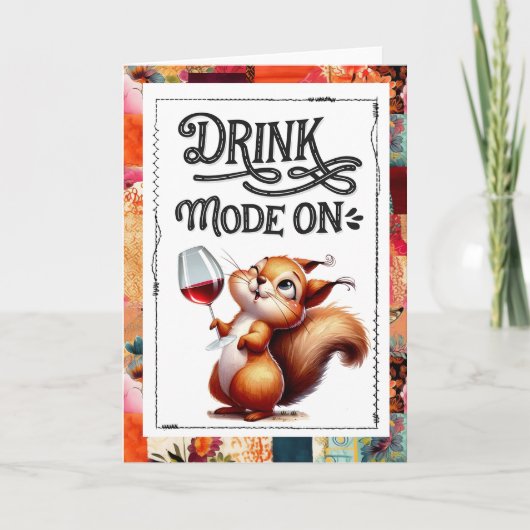 Party Squirrel Drinking Game Adult Humor カード (正面)