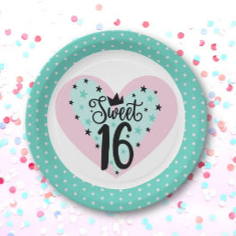 Party! Sweet 16 Birthday  ペーパープレート