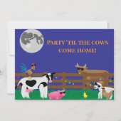 Party ’Til the Cows Come Home 招待状 (正面)