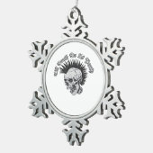 Party Till Death Do Us Party Halloween スノーフレークピューターオーナメント (右)