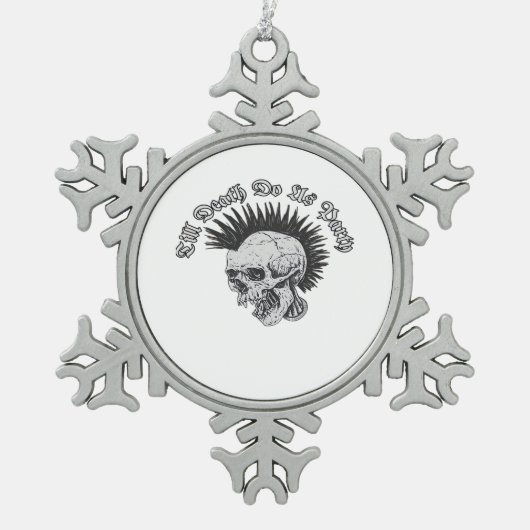 Party Till Death Do Us Party Halloween スノーフレークピューターオーナメント (正面)