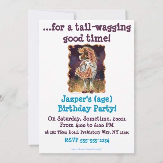 Party Time Fire Horse 招待状 (裏面)