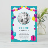 Party Time Photo Birthday Invitation 招待状 (スタンド正面)