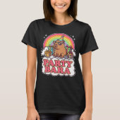 PartyBara Cute Capybara Rainbow Tシャツ (正面)