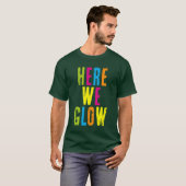Partybroadway ミュージカルダイのための輝く80年代カラー tシャツ (正面フル)