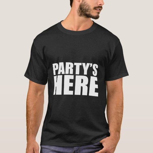 Partys Here – ニューおもしろいジャージーのGtlのためのPaullyギフト Tシャツ (正面)