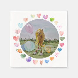 Partyservietten mit Pferdemotiv, Pony Party スタンダードカクテルナプキン