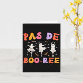 Pas De Boo-rée Ghost Ballet Dancer Halloween Dance カード (黄色い花)