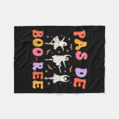 Pas De Boo-rée Ghost Ballet Dancer Halloween Dance フリースブランケット (正面(横))