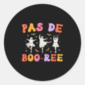 Pas De Boo-rée Ghost Ballet Dancer Halloween Dance ラウンドシール (正面)