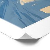 Pas de la Casa Pyrenees Ski Town View Print Winter ポスター (角)