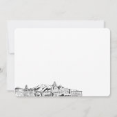 Pasadenaスカイラインスケッチパーソナライズされたノートカード ノートカード (裏面)