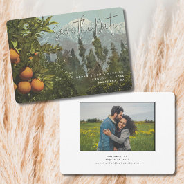 Pasadenaヴィンテージはがき日付の保存招待状 招待状