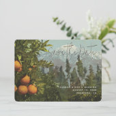 Pasadenaヴィンテージはがき日付の保存招待状 招待状 (スタンド正面)