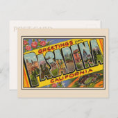 Pasadena,カリフォルニア州ヴィンテージ ポストカード (正面/裏面)