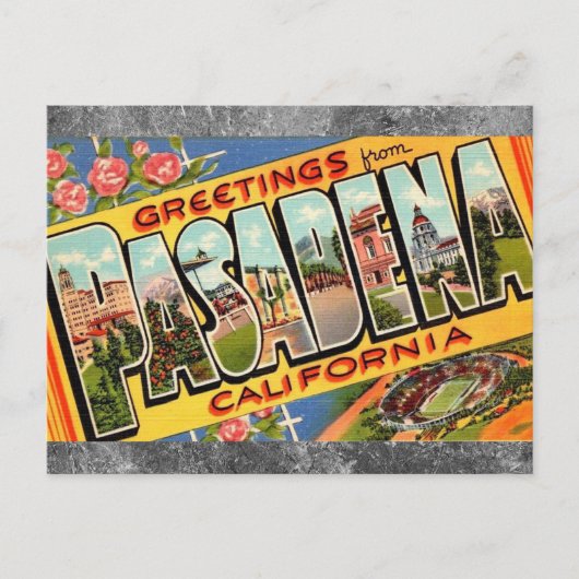 Pasadena Ca.トラベルポストカードからの挨拶 ポストカード (正面)