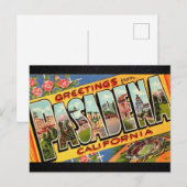 Pasadena Ca.トラベルポストカードからの挨拶 ポストカード (正面/裏面)