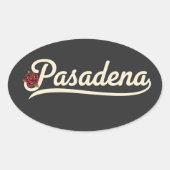 Pasadena Rose  楕円形シール (正面)