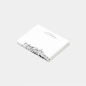 Pasadena Skylineのデスクからパーソナライズされた ポストイット (アングル)