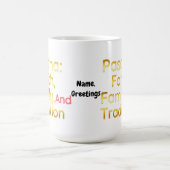 Pascha Faith Family and Tradition Christian Easter コーヒーマグカップ (中央)