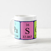 Pascual期別テーブル名mug コーヒーマグカップ (正面左)