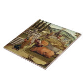 PasiphaeのCrの王のMinos妻の情熱 タイル (側面)