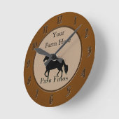 Paso Finos -それを個人化して下さい ラウンド壁時計 (傾斜)