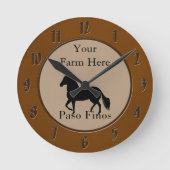 Paso Finos -それを個人化して下さい ラウンド壁時計 (正面)