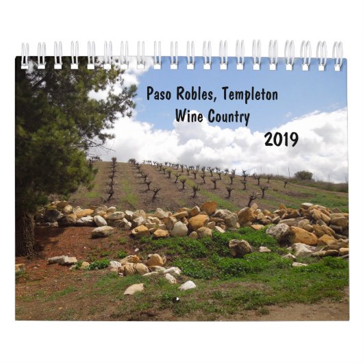 Paso RoblesのTempletonのワインの里場面2019年 カレンダー (カバー)