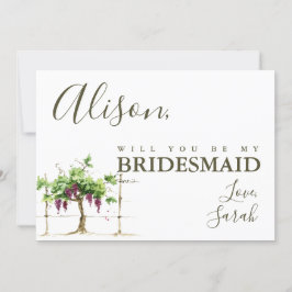 Paso Robles Bridesmaid Proposal Card 招待状