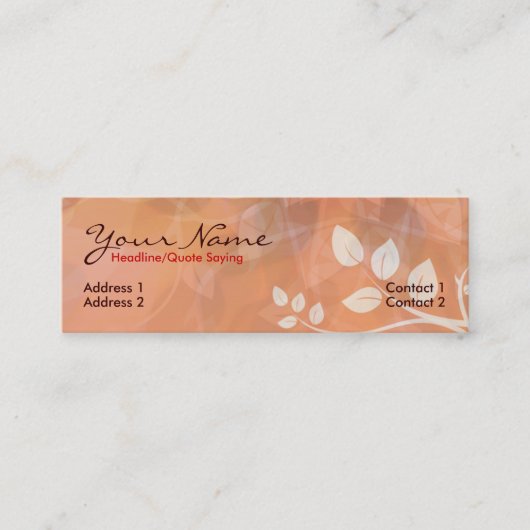 Pasofloraのプロフィールカード スキニー名刺 (正面)