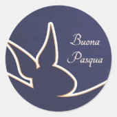 Pasqua | Happy Easter ラウンドシール (正面)