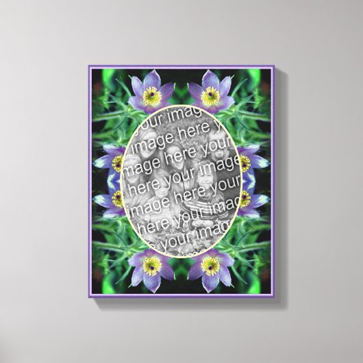 Pasque Flowers Frame独自の写真を作成 キャンバスプリント (正面)