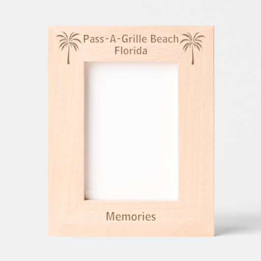 Pass-A-Grille Beach Florida Laser Engraved frame レーザー彫刻フレーム (正面)