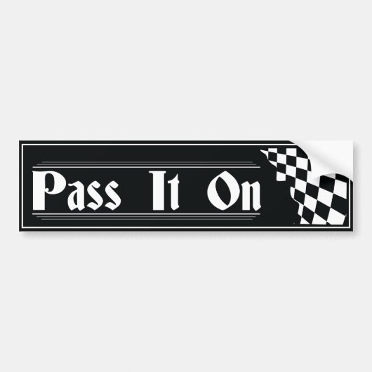 Pass It On 回復スローガン AA バンパーステッカー (正面)