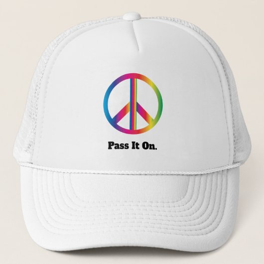 Pass It On | Colorful Peace Sign |  キャップ (正面)
