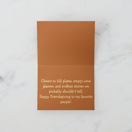 Pass the Pie & the Gossip | Funny Friendsgiving Ca カード (内部)